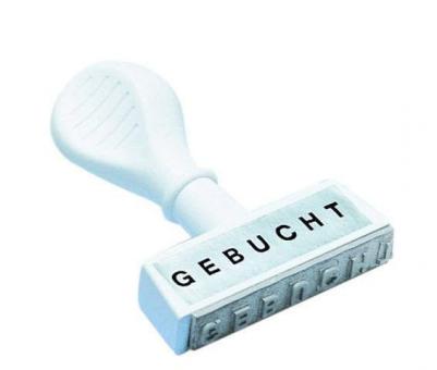 Wedo Stempel Text Gebucht - Abdruck 45 mm HD-Toner.at