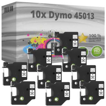 10x Alternativ Dymo D1 Etiketten Label Cassette 45013 12mm x 7m 