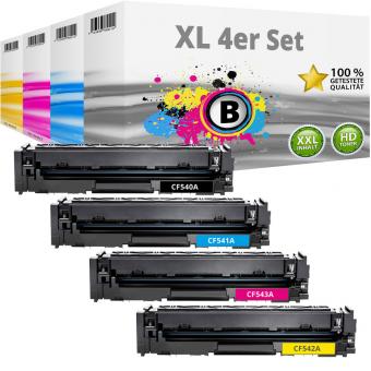 Set 4x Alternativ HP Toner 203X CF540X CF541X CF542X CF543X HD-Toner.at