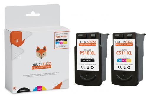 Druckfuxx Premium Patronen für Canon PG-510 CL-511 XL Set HD-Toner.at
