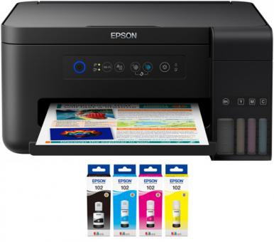 Epson EcoTank ET-2700 3-in-1-Tintenstrahldrucker inkl. 4x Original Tinte  HD-Toner.at