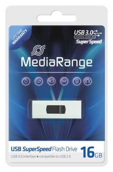 MediaRange USB Stick 3.0 16 GB Silber 