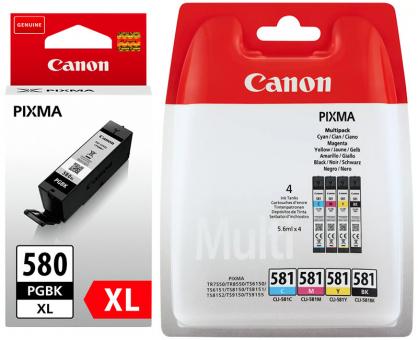 Set 5x Original Canon Patronen PGI-580 XL + CLI-581 HD-Toner.at