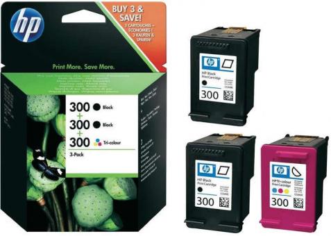 SD518AE original HP Druckerpatronen 2x 300 Black 1x 300 Color HD-Toner.at